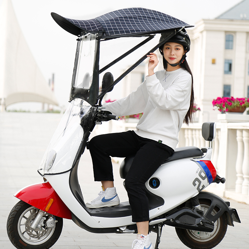 电动车雨棚电瓶车遮阳伞夏季新y款防晒挡雨挡风罩加厚摩托安全车