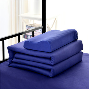 消防被子正配火焰蓝内务制式单人宿舍军训热熔被芯定型被褥一套装