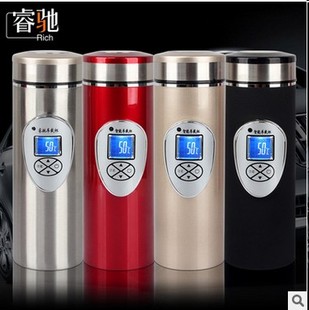 新品 车载电热杯智能保温杯旅行车载加热水杯壶电热水杯12v24v100