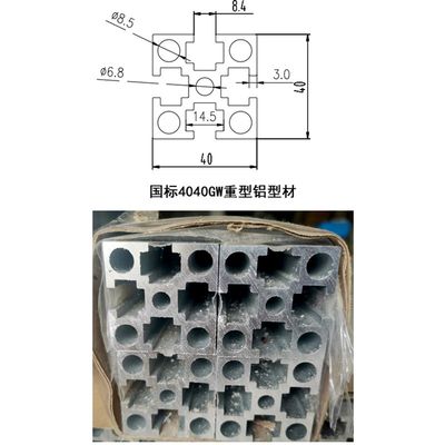 推荐国标4040GW重型铝型材 40国标型材  方型铝合金国标40铝合金