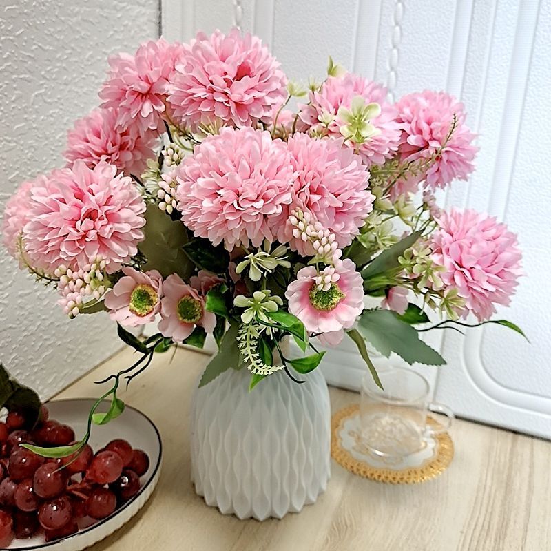 小众高货牡丹仿真花假花室内客厅绢花装饰品餐桌花干花摆设家居摆