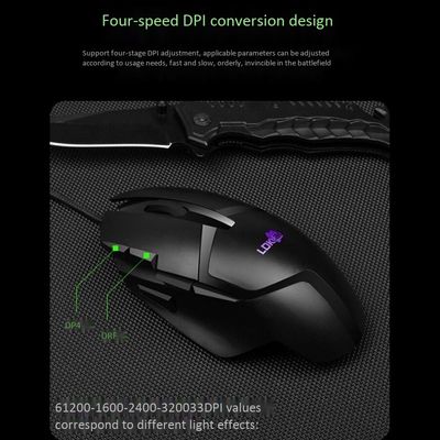 LDKAI GM402 Gaming Mouse, Competitive Mouse Wired Luminous M