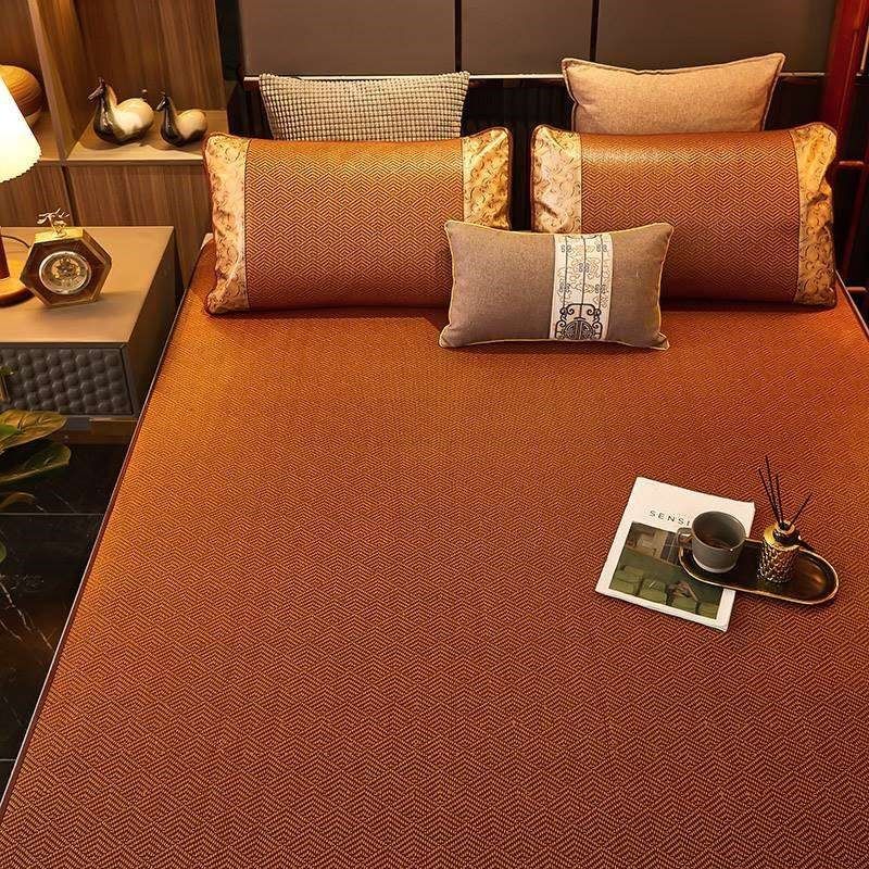 新款一米五凉席1米8腾席子高级可折叠夏天床上双面藤席正反两用夏,床上用品,藤席,淘宝优惠券,粉丝福利购,淘宝优惠卷