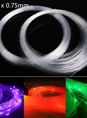 1Pc Plastic Fiber Optic Cable End Glow 50mx0.75mm/1.0mm PMMA