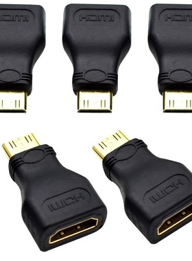 5Pcs Mini HDMI Adapter Gold-Plated 1080P HDM Mini Male HDMI