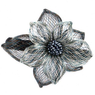 头饰发卡成年女勺发饰弹簧夹发夹盘头发夹子脑花朵后顶夹