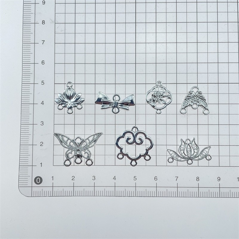 配件莲花手链手链材料亮银饰品挂件流苏三孔手工新V中式项链饰品,饰品/流行首饰/时尚饰品新,其他DIY饰品配件,淘宝优惠券,粉丝福利购,淘宝优惠卷