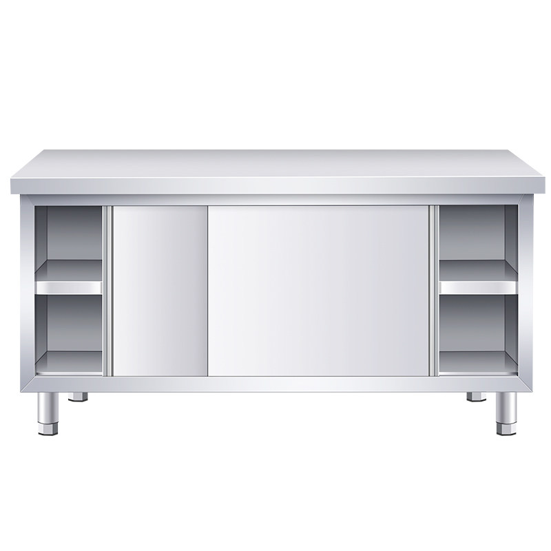 不锈钢工作台厨房操作带拉门切菜桌子打荷烘焙案板切菜桌商用,家装主材,商用厨房操作台/工作台,淘宝优惠券,粉丝福利购,淘宝优惠卷