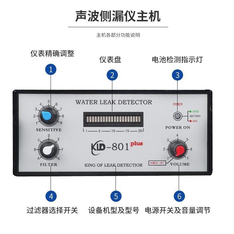 KLD801漏水检测仪 测漏仪 水管漏水 微小渗漏克星 家庭漏水检测