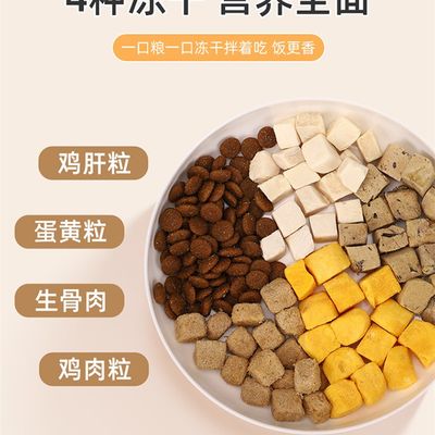 狗食成犬通用型10斤5斤装鸡肉冻干四拼泰迪比熊小型犬.幼犬专用粮