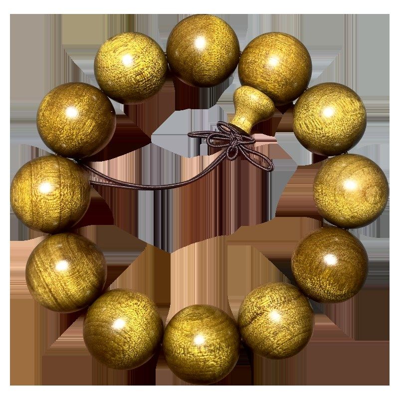 四川金丝楠木手串2.0文玩沉香手持明清拆房料阴沉金丝楠108颗紫檀