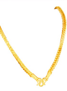 工厂直销沙c金男大气龙骨项链铜镀金首饰仿黄金24k手链饰品