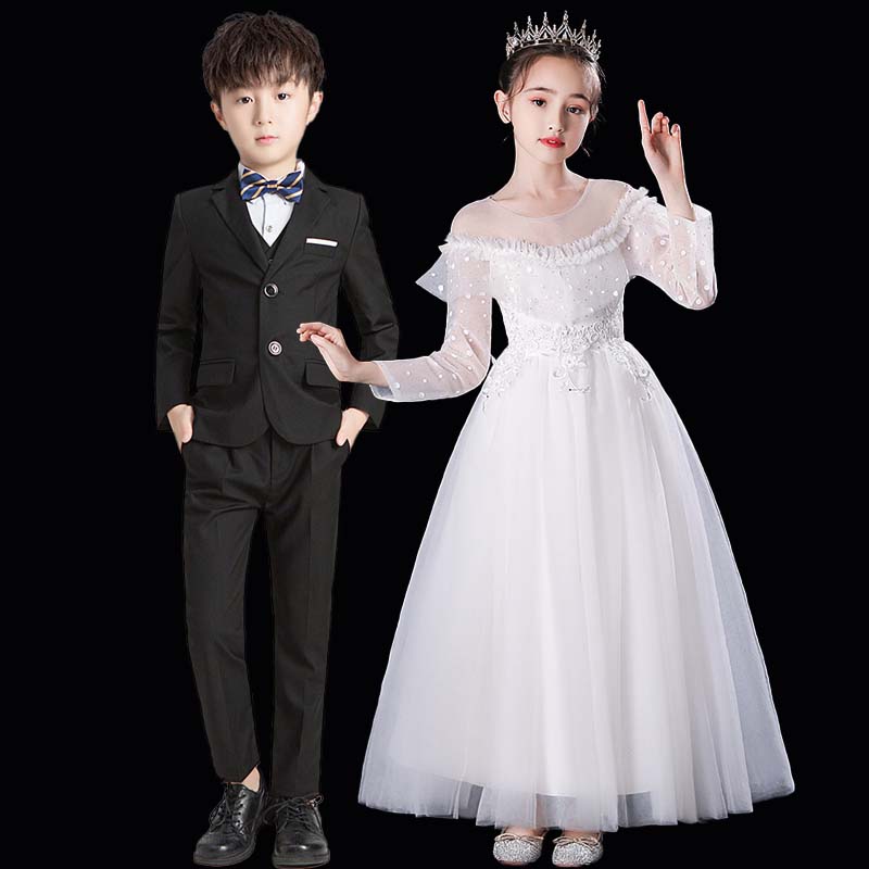 支持人儿童服花童男童女童参加婚礼E小女孩礼服公主裙高级感结婚