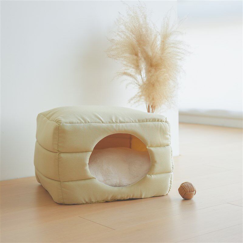 两用半封闭宠物猫咪窝可洗折叠狗床垫子冬天保暖安全沙发睡觉用品