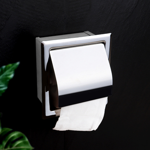州达贸 卫生间纸巾盒酒店暗装 304不锈钢入墙安装 暗藏厕纸盒嵌入式
