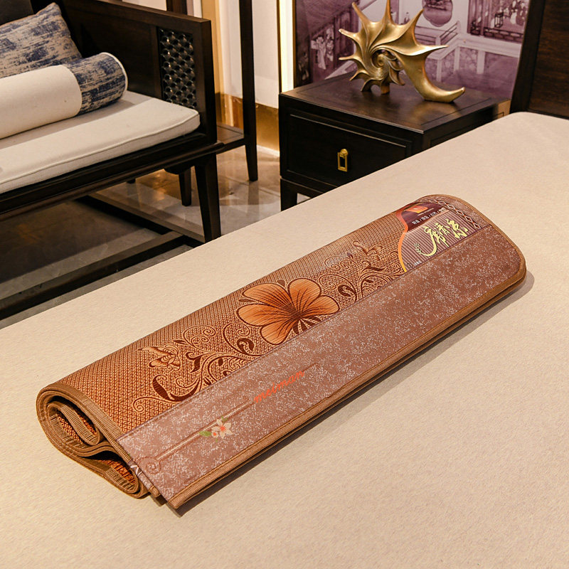 现货新款中式夏季竹凉席1.5米竹席1.8米草席双面席可折叠家用印花,床上用品,竹席,淘宝优惠券,粉丝福利购,淘宝优惠卷