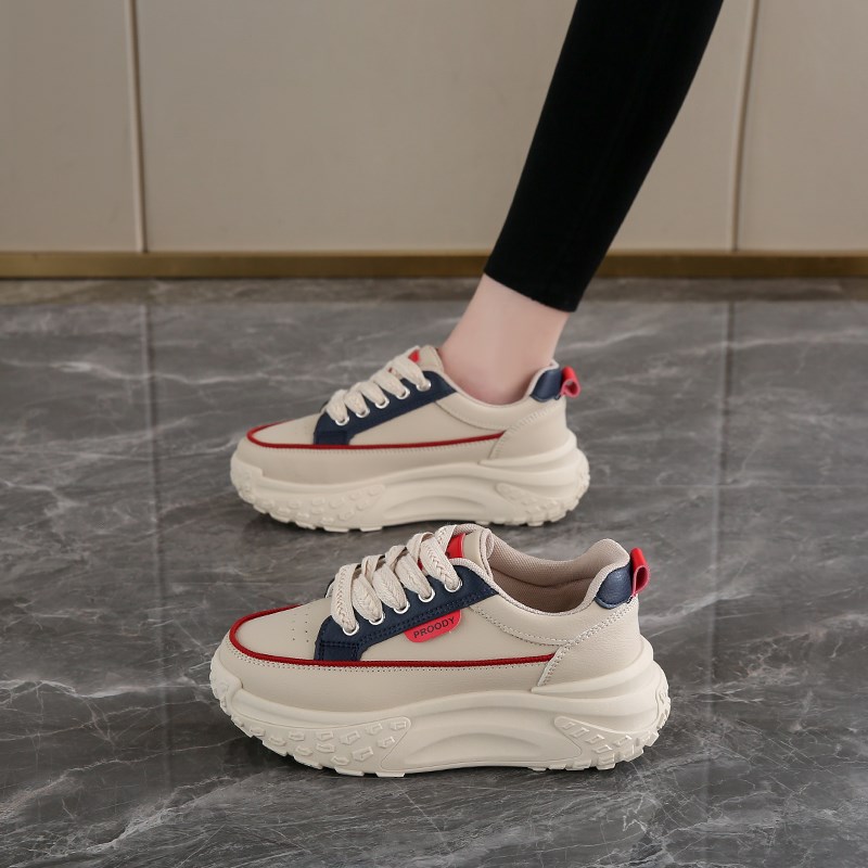 踩屎感潮牌女鞋34码厚底不累脚小个子运动鞋春秋老爹鞋显脚小增高