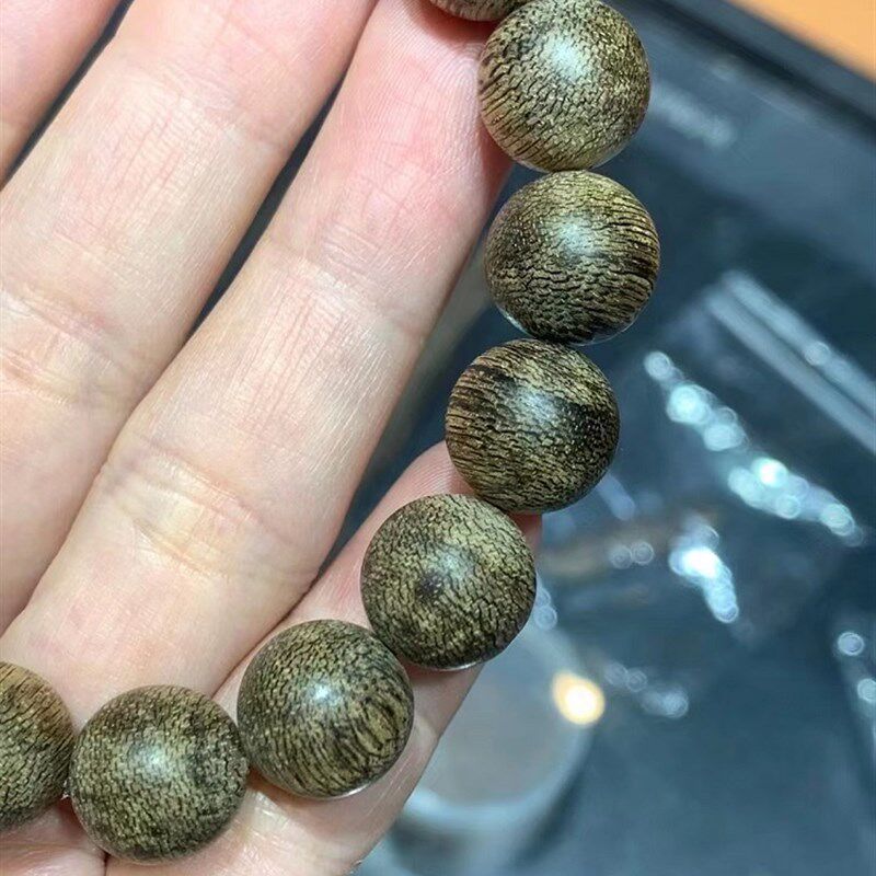 纯天然沉香手串柬埔寨1.2小手佛珠浓浓花蜜香甜高端木质首饰车挂