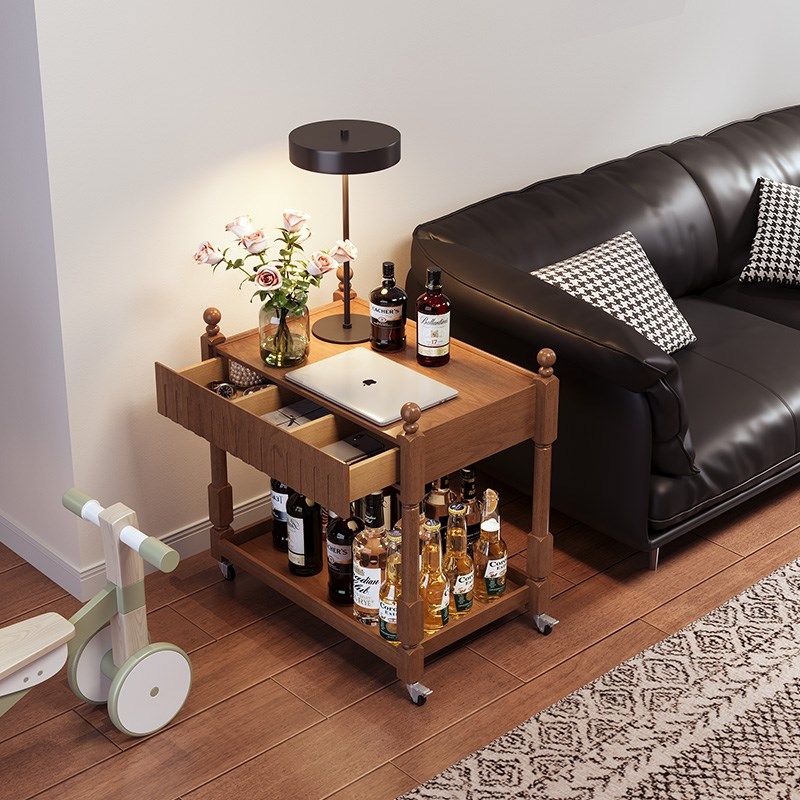 实木移动边几沙发侧边柜餐厅巴士餐车置物收纳柜美式小推车小桌子,住宅家具,移动边几/推车,淘宝优惠券,粉丝福利购,淘宝优惠卷
