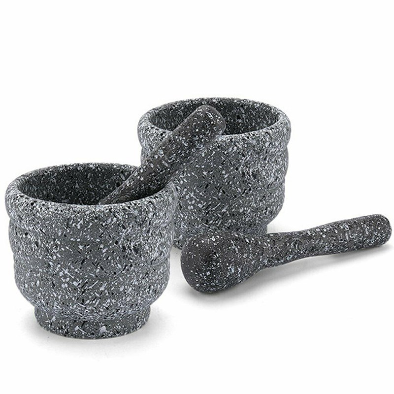 Mortar Pestle Spice Crusher Gray Granite Pestle and Mortar S