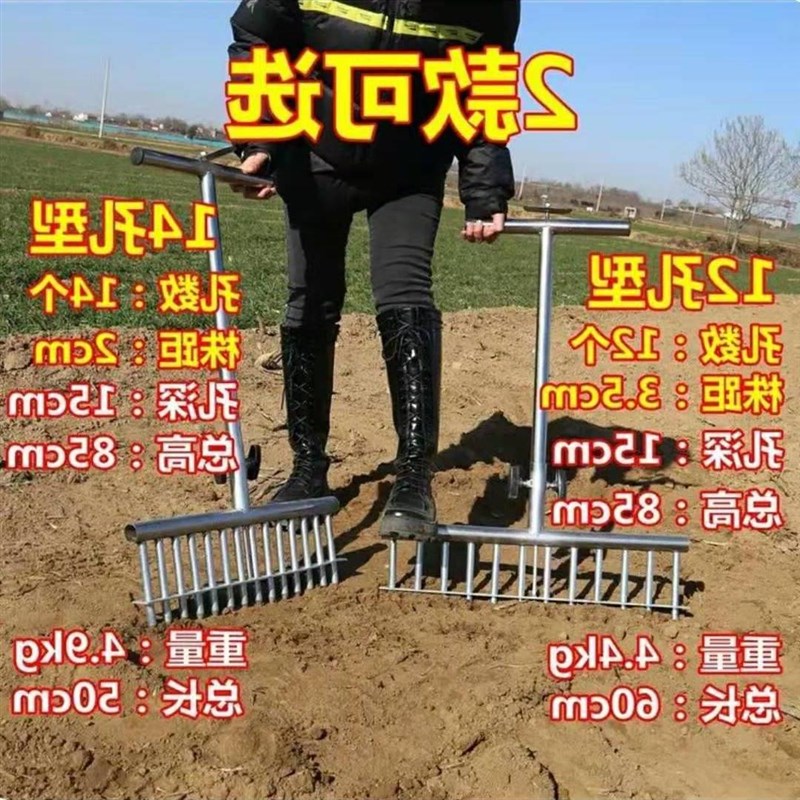 栽葱神器栽葱栽苗器打眼大葱叉子自动打孔工具洋葱种菜移栽移苗器