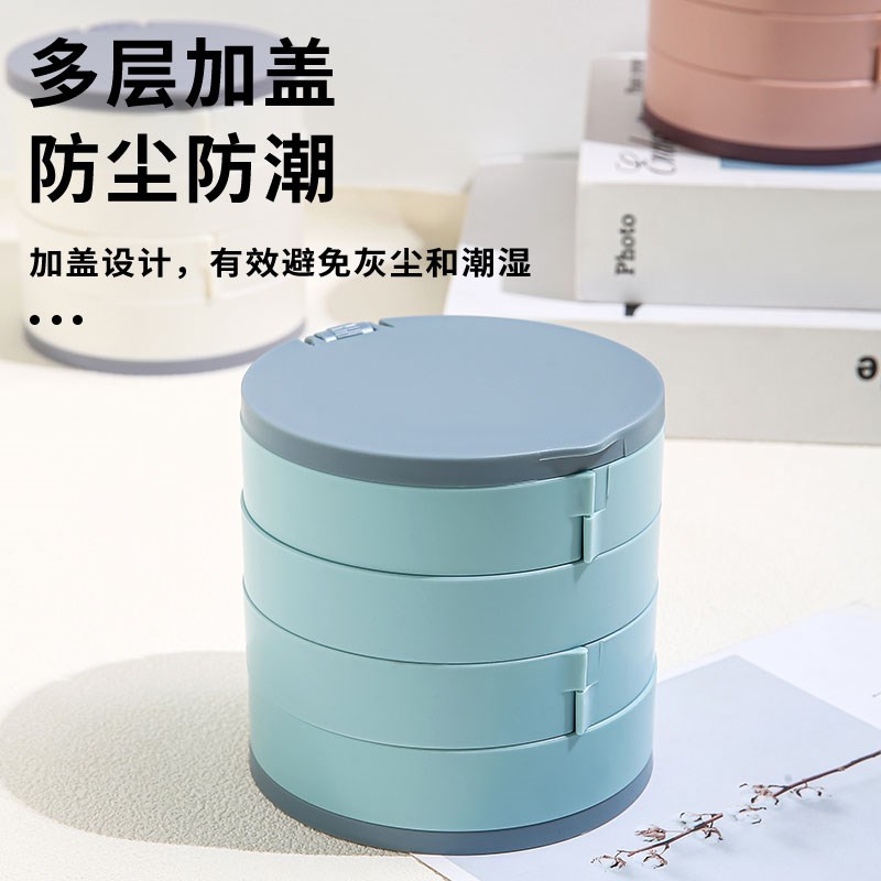 现货旋转a耳环放耳环的首饰盒多层耳饰收纳盒精致耳钉项链饰品架