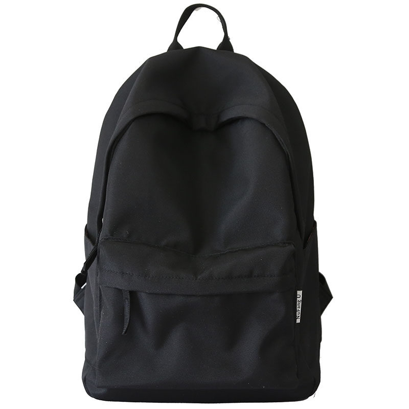 大容量牛津布防水双肩包男纯色书包女大学生背包女双肩黑色百搭