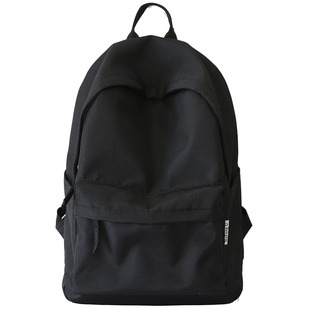 大容量牛津布防水双肩包男纯色书包女大学生背包女双肩黑色百搭