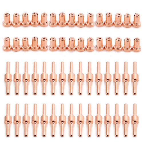 60 PCS Red Copper Extended Long Plasma Cutter Tip Electrodes