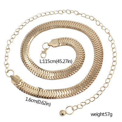 速发Fashion Simple Chain Belt Women Lady High Waist Gold Bel