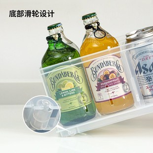 QD4D天马橱柜收纳o盒家用冰箱储物盒厨房整理盒透明收纳筐长方形