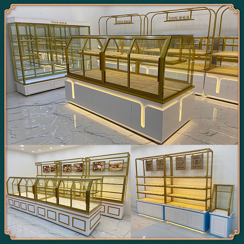 面包柜面包展示柜中岛柜多层边柜蛋糕模型柜玻璃商用货架糕点柜台