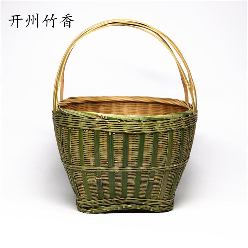 提篮 竹编 竹篮子 农村 水果采摘筐 菜篮鸡蛋筐 购物篮 道具包邮