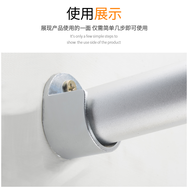 衣柜挂衣杆固定托座开口法兰座锌合金管座固定配件晾衣杆托架底座