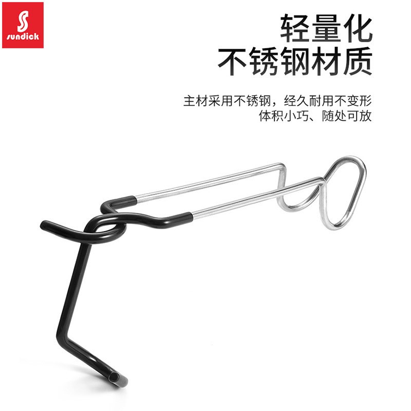 山地客户外帐篷天幕杆夹型灯架 汽灯挂架 夹P杆置物钩 不锈钢挂钩