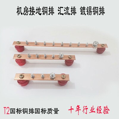 接地铜排 铜排母排接地汇流排  镀锡锌镍 机房接地排紫铜排加工