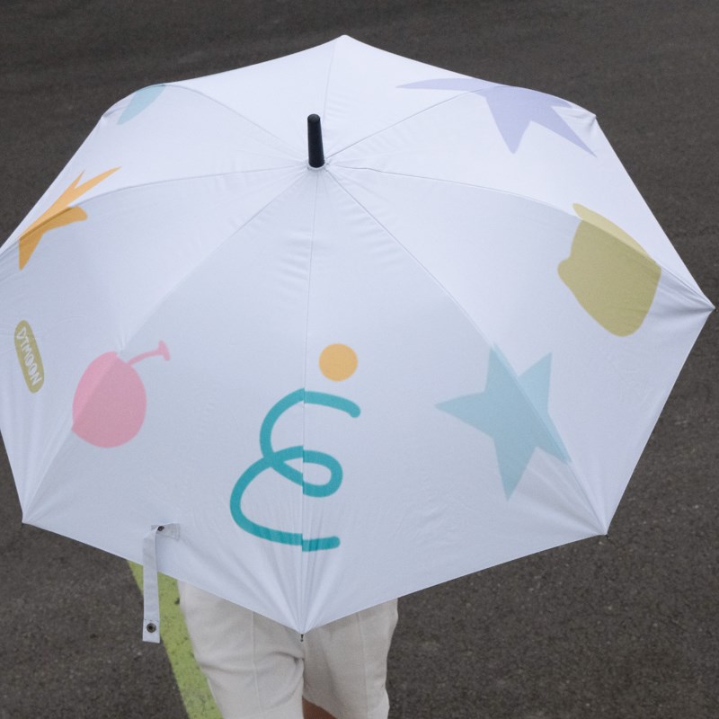 新品DTMOON 长柄伞晴雨伞抗风加固遮阳防风伞骨雨伞加厚黑胶防紫