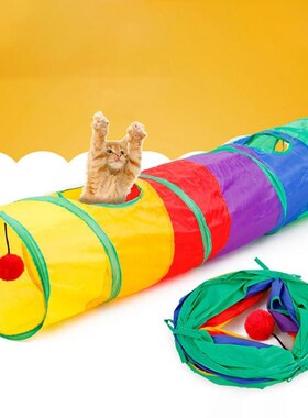 2/3/5 Holes Foldable Pet Cat Tunnel Toys Kitten Rabbit Indo