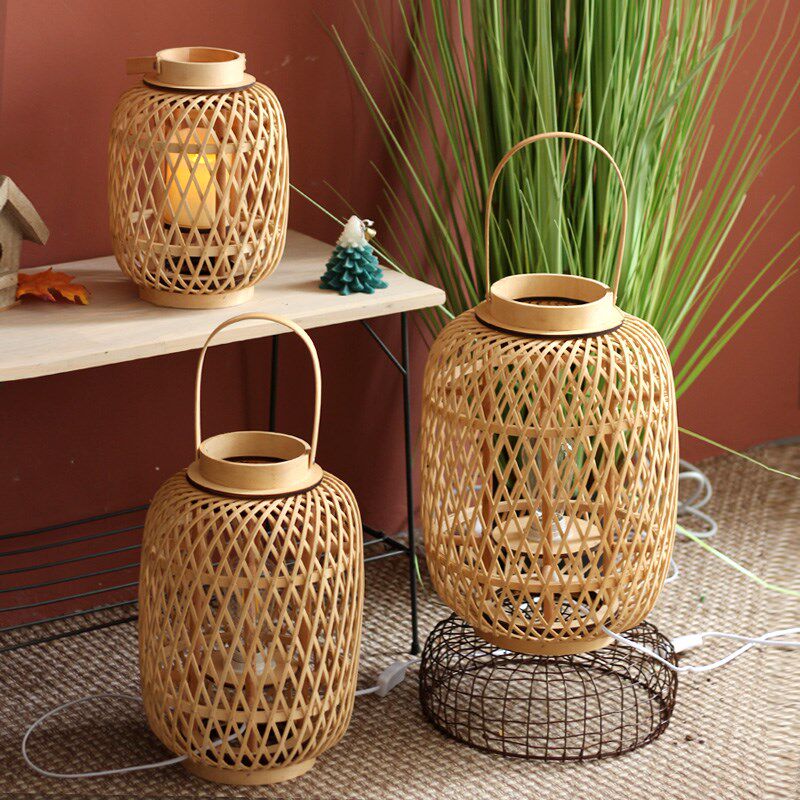 彷古手提烛台灯笼民宿酒店样板房软装饰品风灯影楼拍摄工艺摆件