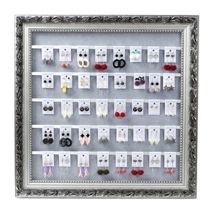 挂墙式耳环展f示架耳环架耳钉收纳铝条首饰相框耳环耳钉卡片展示