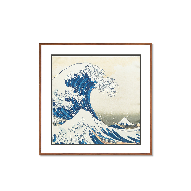 大都会博物馆神奈川冲浪里真丝丝巾女夏季薄款方巾毕业生日礼物