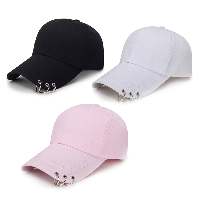 极速Metal Rings Baseball Caps Adjustable Snapback Hats Unise