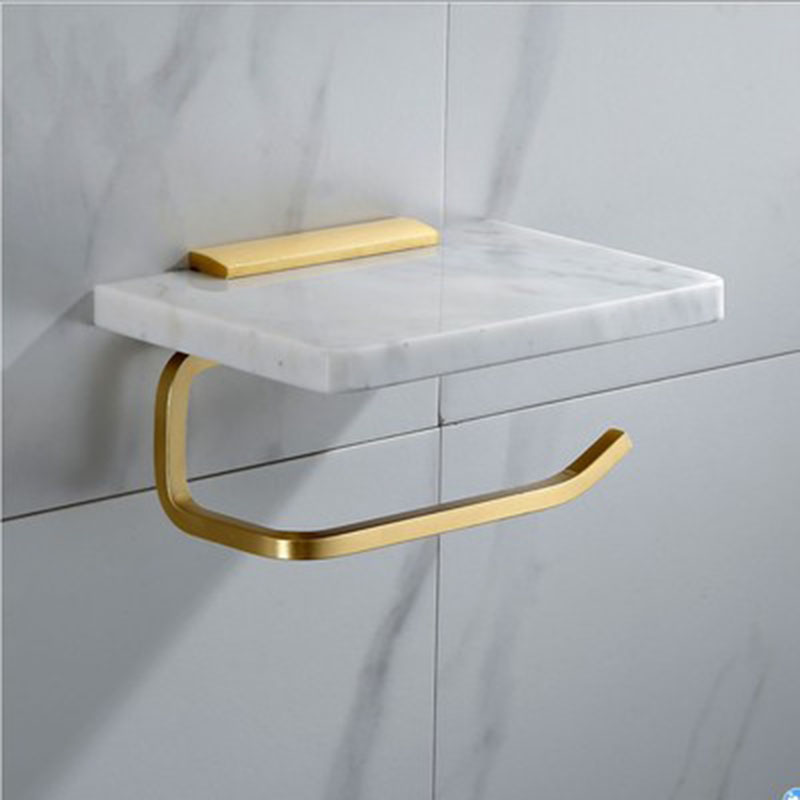 throomc Accessories Set Brushed Gold taBhroom Shelf Tow