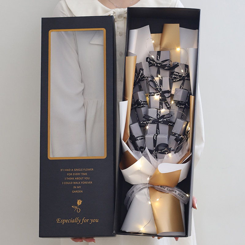 创意dicy香烟花束礼盒包装纸材料包套装手提盒生日礼物送男友老公