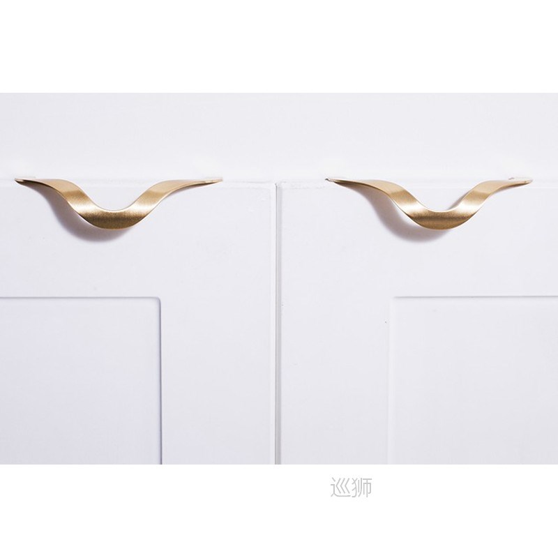 Invisible handle/brass Cupboard Handles European Antique Fur
