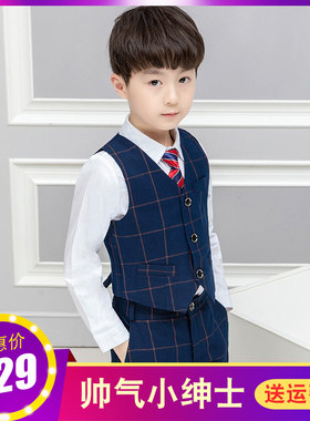 儿童小主持人套装钢琴服装小孩6礼服7男童I夏季8岁9男孩10四五件