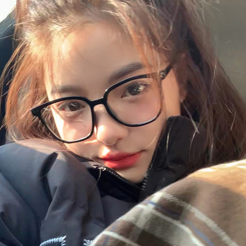 工厂销黑框近视眼镜女防蓝光可配度数素颜神器大脸V显瘦大框眼睛