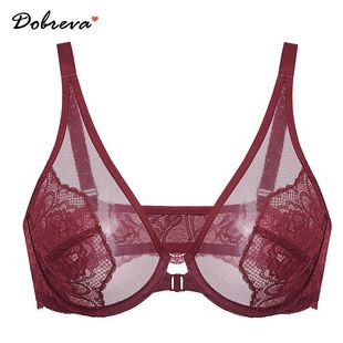 Through Minimizer 推荐 See Lace Size Women DOBREVA Plus Bra