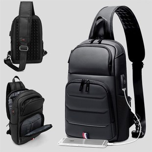 2025新款时尚牛津布胸前包大容量男包包男士胸包斜挎包男款高级感