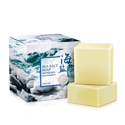 100g Sea Salt Soap Goat Milk Remove Acne Oil-Control Clean S